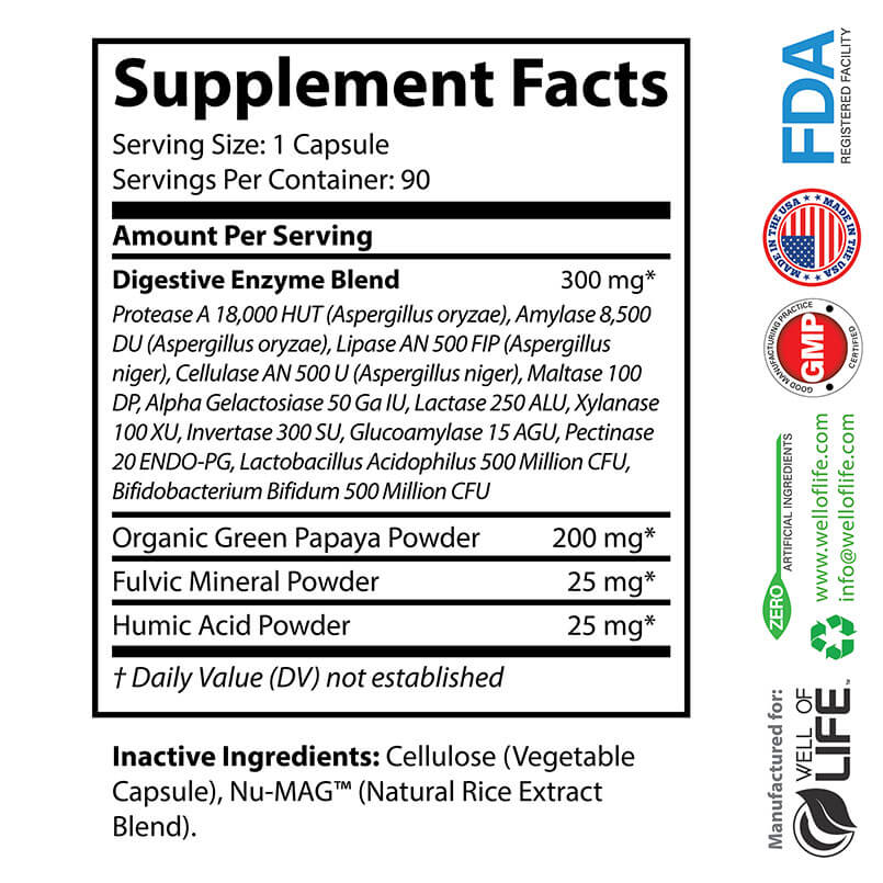 FACTS Digestive Enzyme with Fulvic Minerals
