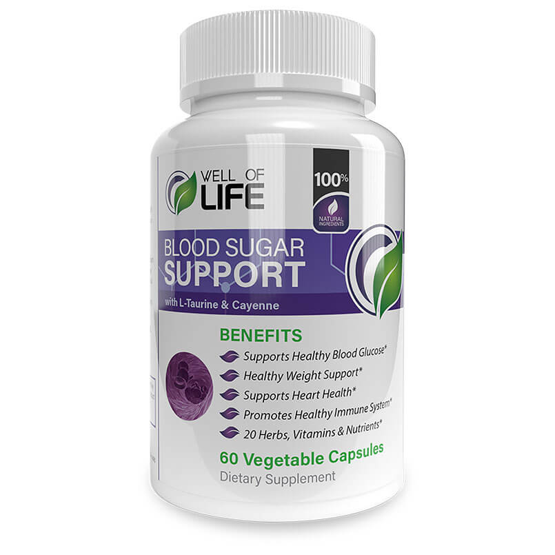 The Well of Life Blood Sugar Support helps balance blood sugar levels. 