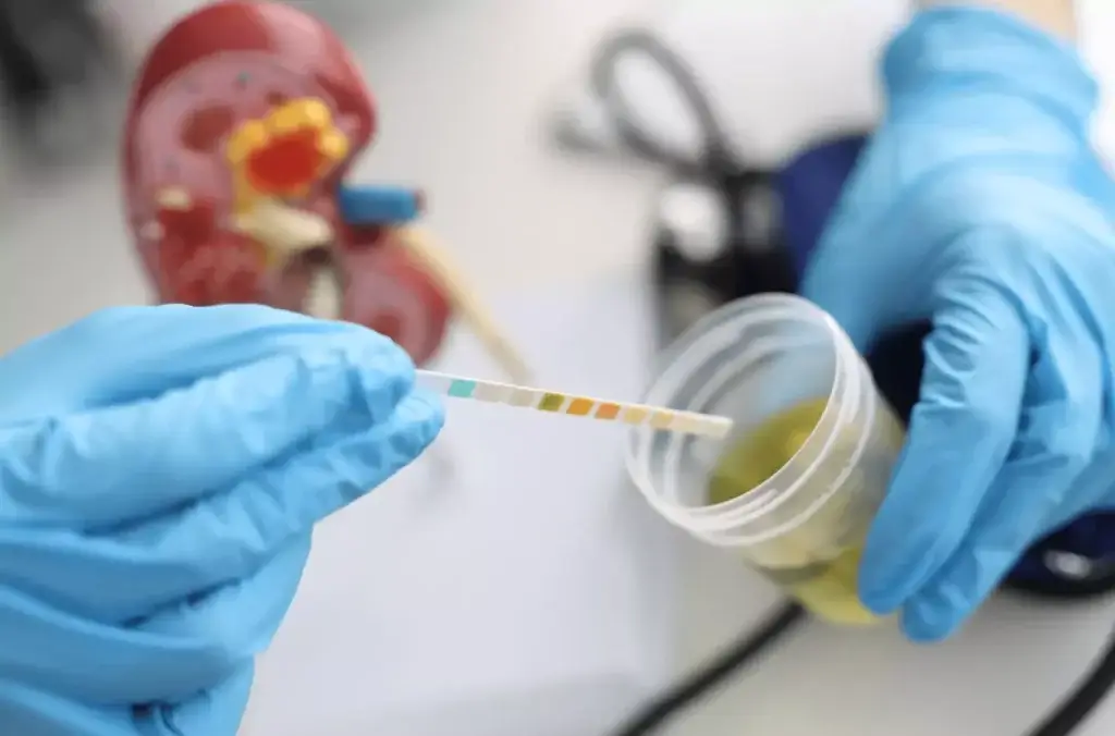 Kidney health can be tested by a doctor through urine and blood tests.
